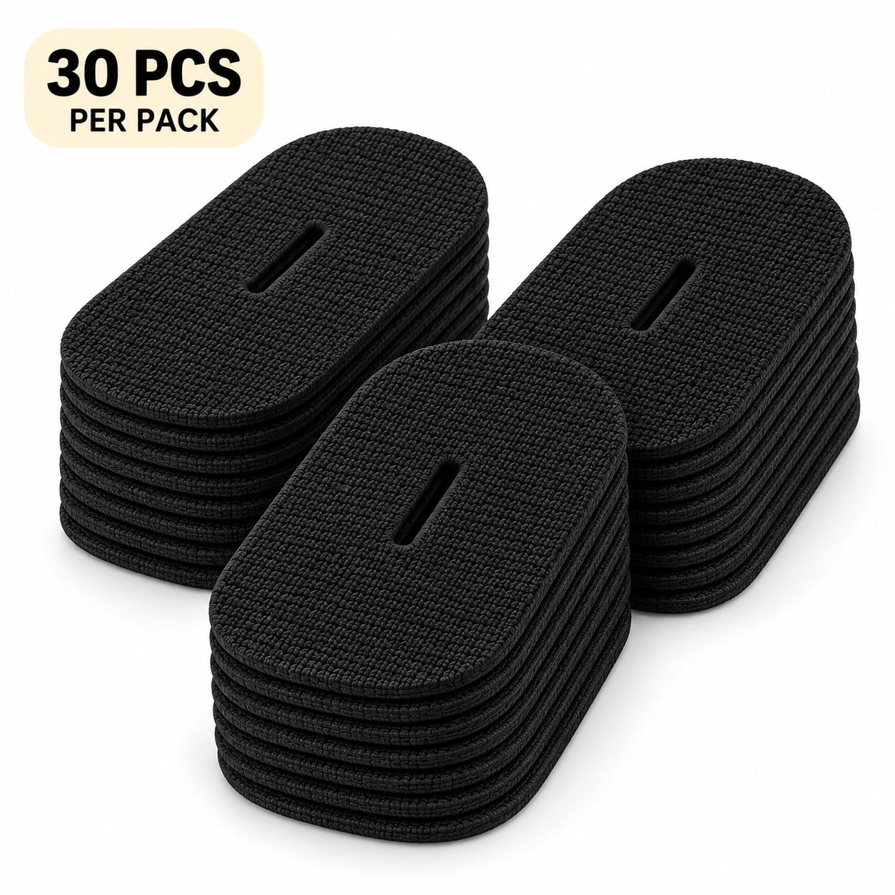Black Solutiover mouth tape product image labeled 30 pieces per pack