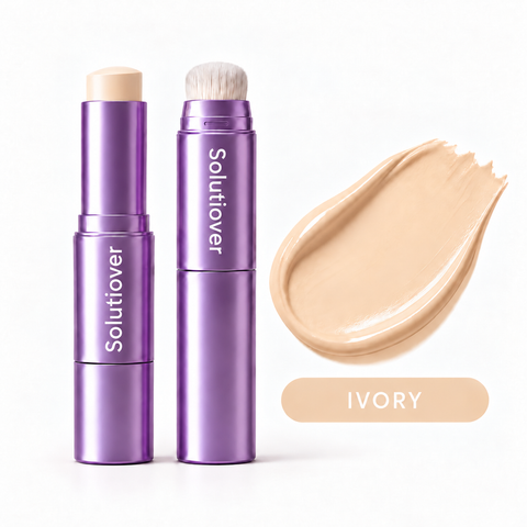 Solutiover Ivory foundation shade and cream swatch