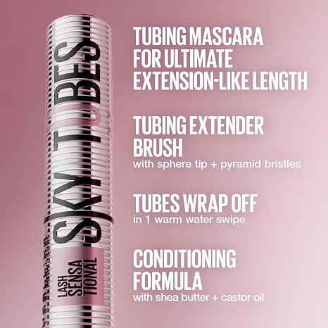 Lash Sensational Sky Tubes – Lengthening & Smudge-Resistant Tubing Mascara|Very Black✨