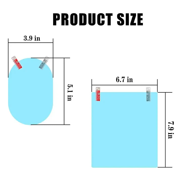 🎁 BUY 1 GET 1 FREE 🎁LAST DAY!  – 4PCS Car Rearview Mirror Rainproof Film – HD Waterproof Anti-Fog Protective Stickers for Clear & Safe Driving