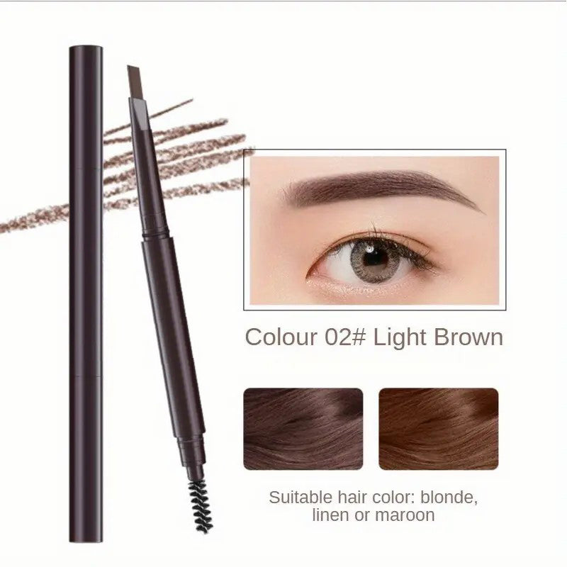Crayon à sourcils à double embout avec tête triangulaire