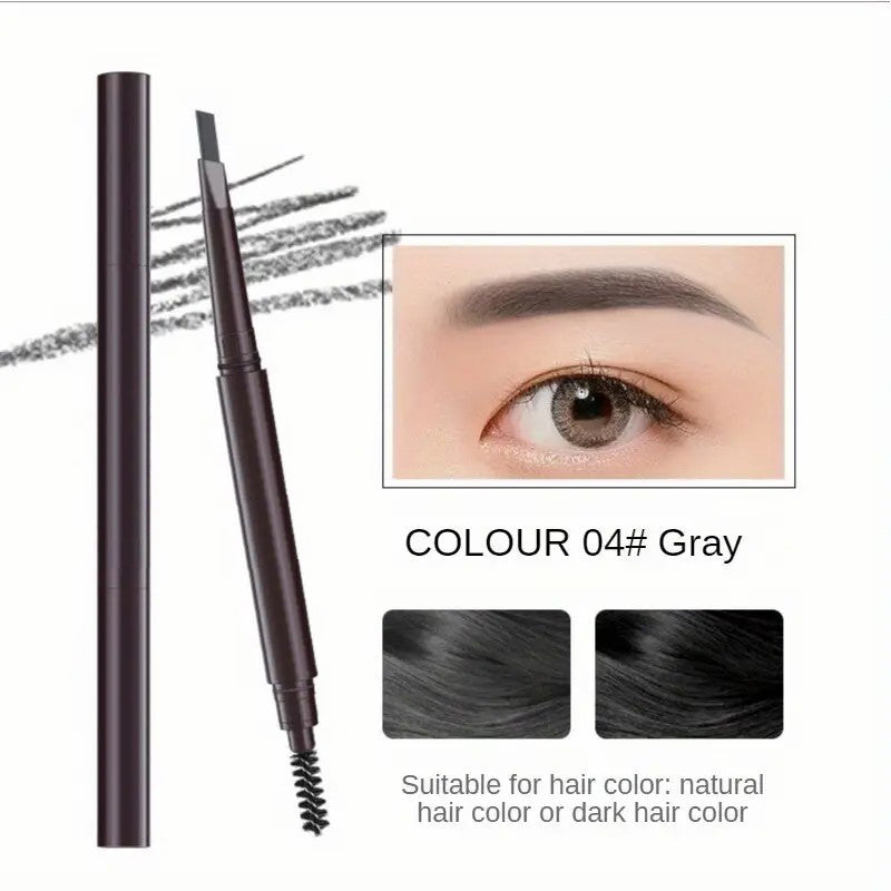 Crayon à sourcils à double embout avec tête triangulaire