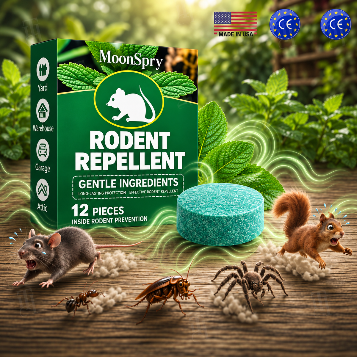 Mice in Your Home? Take Back Your Space — 12-Pack Rodent Repellent Tablets | Limited Stock!