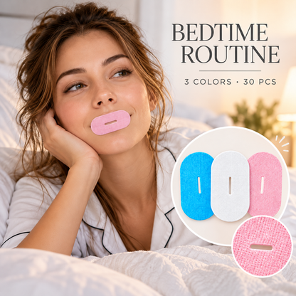 Solutiover Mouth Tape – Sleep Support & Fuller-Looking Lips | 30-Count Pack