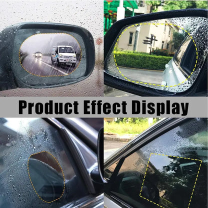 🎁 BUY 1 GET 1 FREE 🎁LAST DAY!  – 4PCS Car Rearview Mirror Rainproof Film – HD Waterproof Anti-Fog Protective Stickers for Clear & Safe Driving
