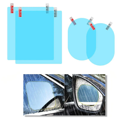🎁 BUY 1 GET 1 FREE 🎁LAST DAY!  – 4PCS Car Rearview Mirror Rainproof Film – HD Waterproof Anti-Fog Protective Stickers for Clear & Safe Driving