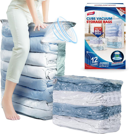 Cream Cube Vacuum Storage Bags