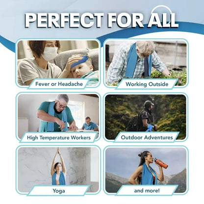 ⏰Last Day Buy 1 Get 1 Free❄💦Cold Sweat Towel You Can Use Anywhere, Anytime! Reusable Soft Absorbent Cooling Portable
