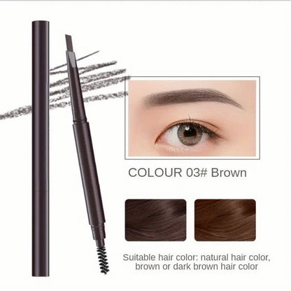 Crayon à sourcils à double embout avec tête triangulaire