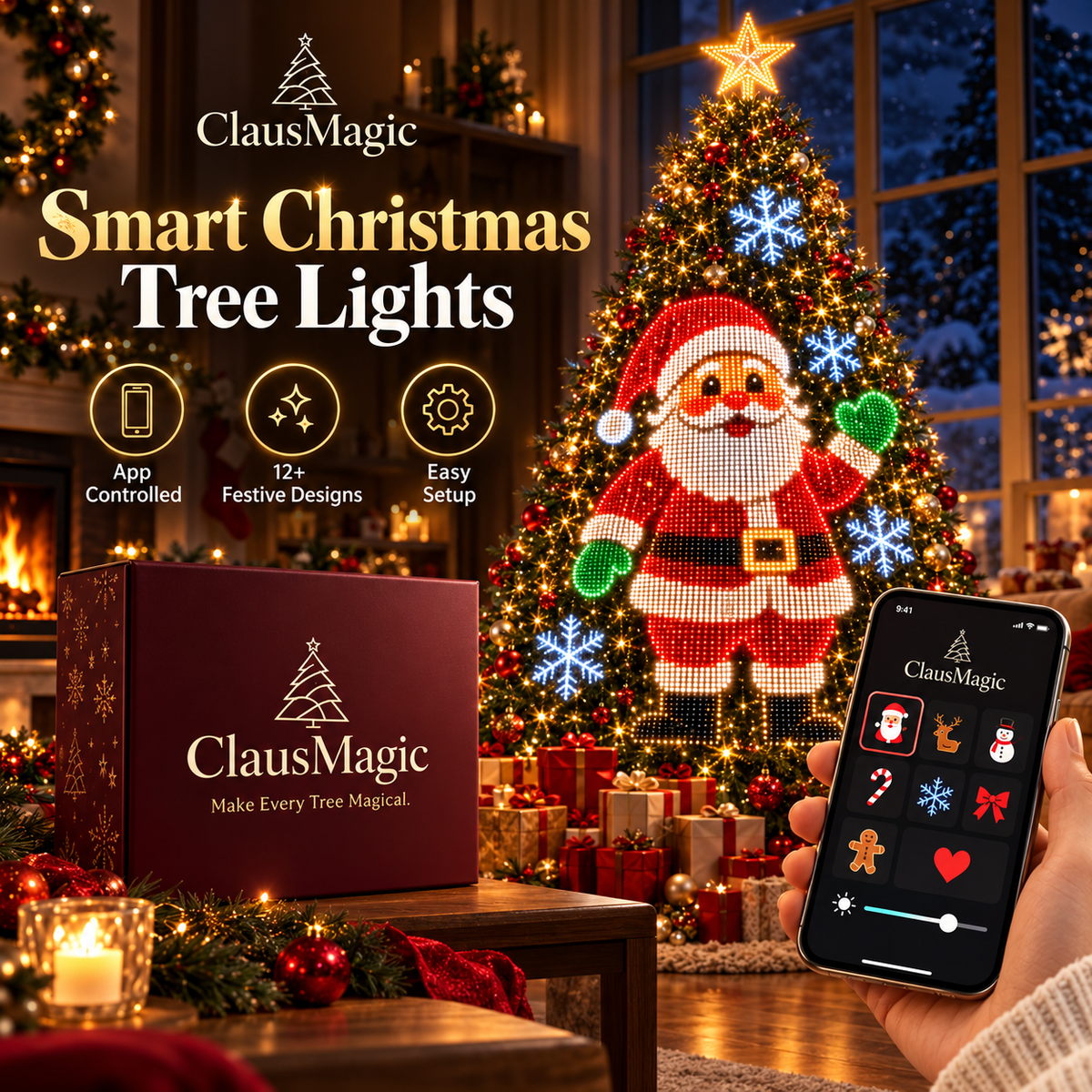 Smart Christmas Tree Lights – App-Controlled Animated LED Lights