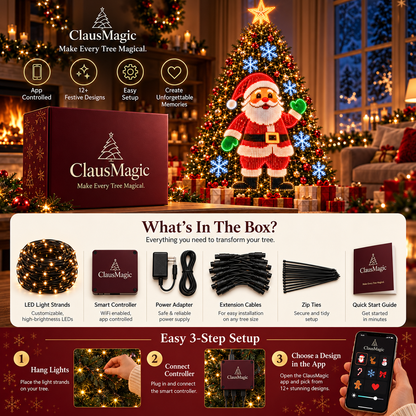 Smart Christmas Tree Lights – App-Controlled Animated LED Lights