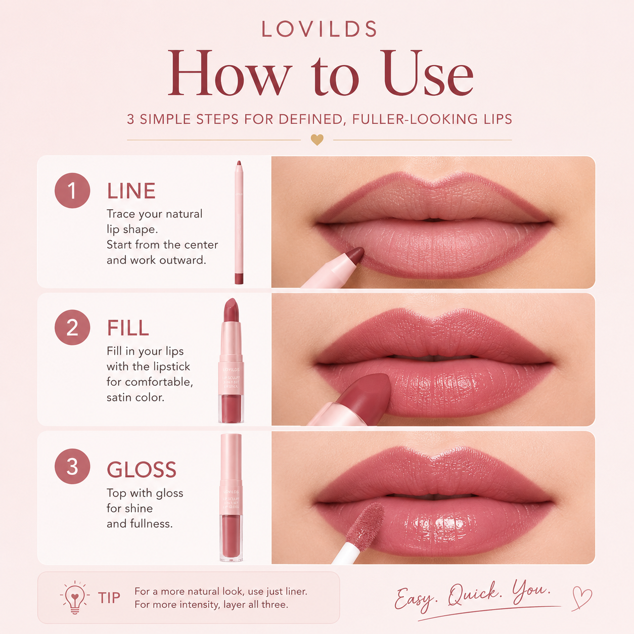 LOVILDS Lip Sculpt 3-in-1 Set