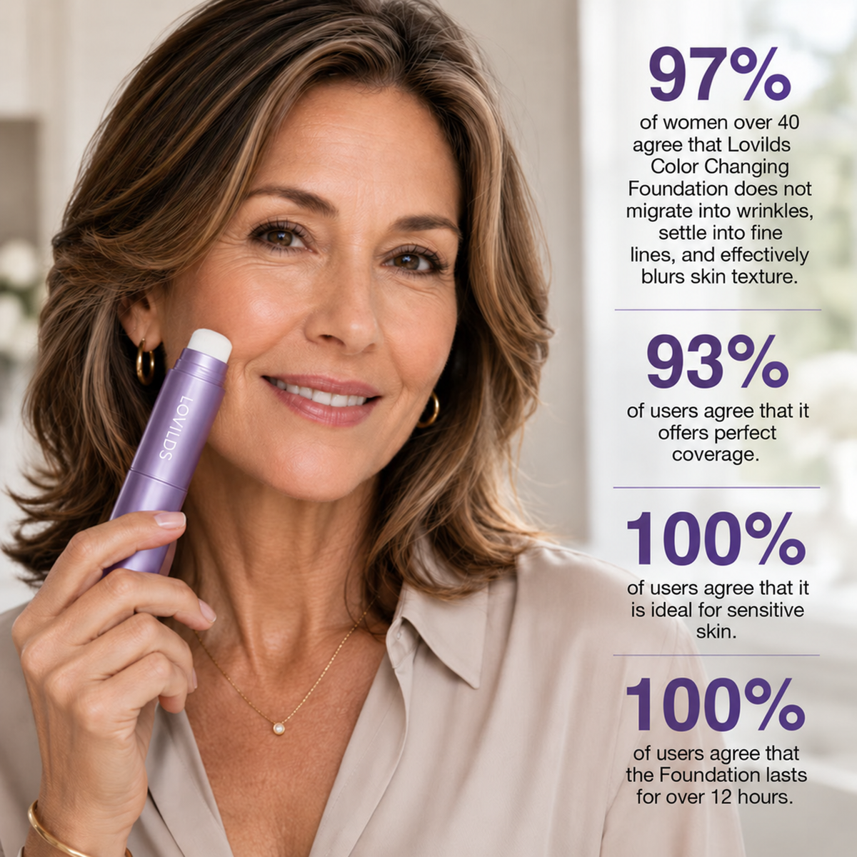 ✨ BUY 1 GET 1 FREE ✨ Solutiover Foundation Stick -Fresh, natural-looking coverage for mature skin