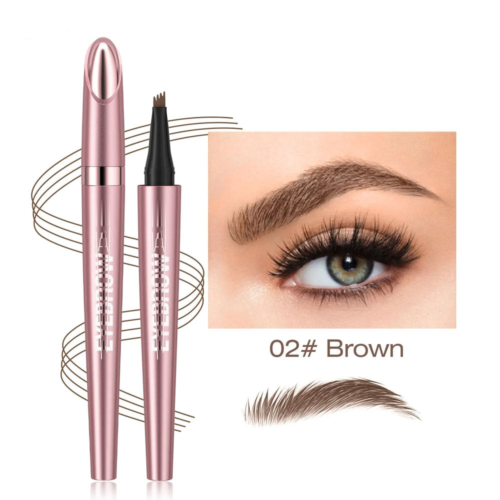 ✏️ BUY 1 GET 1 FREE! ✨ 3D Microblading Eyebrow Pencil – 4-Prong Tip, Waterproof & Natural Hair-Like Strokes 🖌️