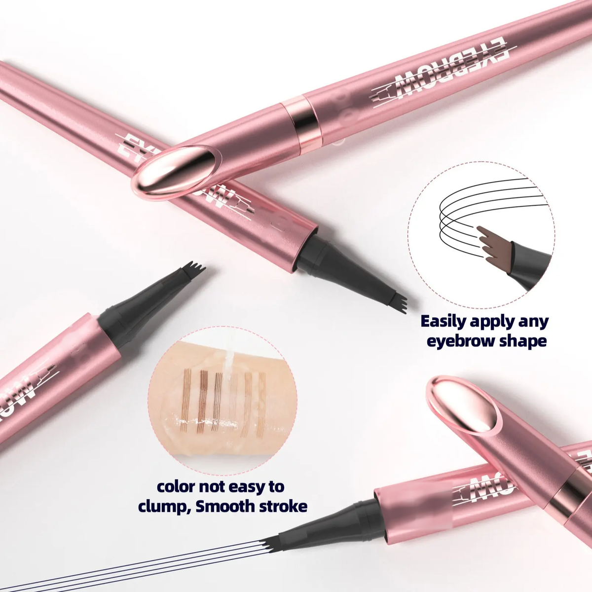 ✏️ BUY 1 GET 1 FREE! ✨ 3D Microblading Eyebrow Pencil – 4-Prong Tip, Waterproof & Natural Hair-Like Strokes 🖌️