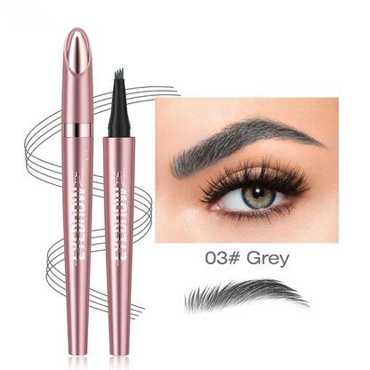 ✏️ BUY 1 GET 1 FREE! ✨ 3D Microblading Eyebrow Pencil – 4-Prong Tip, Waterproof & Natural Hair-Like Strokes 🖌️