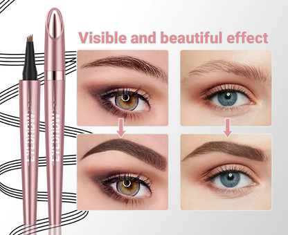 ✏️ BUY 1 GET 1 FREE! ✨ 3D Microblading Eyebrow Pencil – 4-Prong Tip, Waterproof & Natural Hair-Like Strokes 🖌️