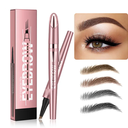 ✏️ BUY 1 GET 1 FREE! ✨ 3D Microblading Eyebrow Pencil – 4-Prong Tip, Waterproof & Natural Hair-Like Strokes 🖌️