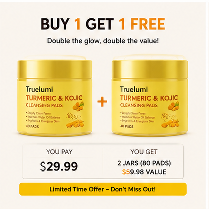 Truelumi Turmeric + Kojic Brightening Cleansing Pads