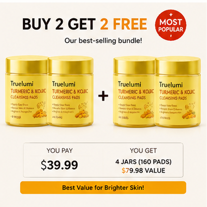 Truelumi Turmeric + Kojic Brightening Cleansing Pads