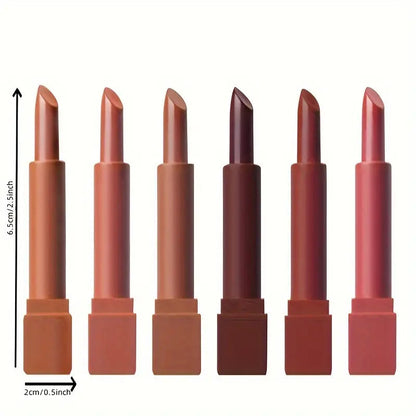 6 Stück Matt-Nebel-Lippenstift-Set
