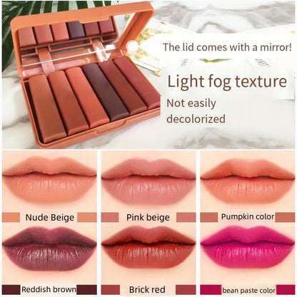 6 Stück Matt-Nebel-Lippenstift-Set