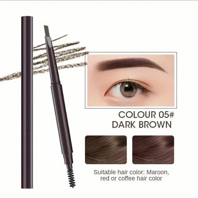 Crayon à sourcils à double embout avec tête triangulaire