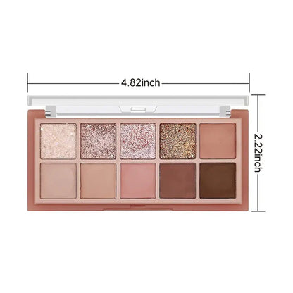 10-Farben-Lidschatten-Palette