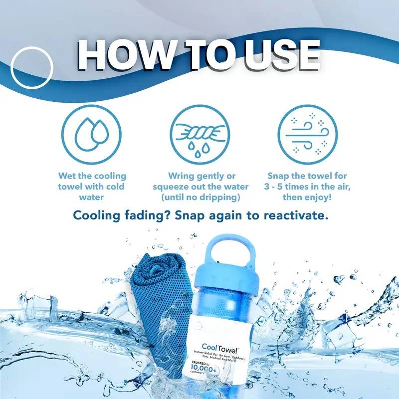 ⏰Last Day Buy 1 Get 1 Free❄💦Cold Sweat Towel You Can Use Anywhere, Anytime! Reusable Soft Absorbent Cooling Portable