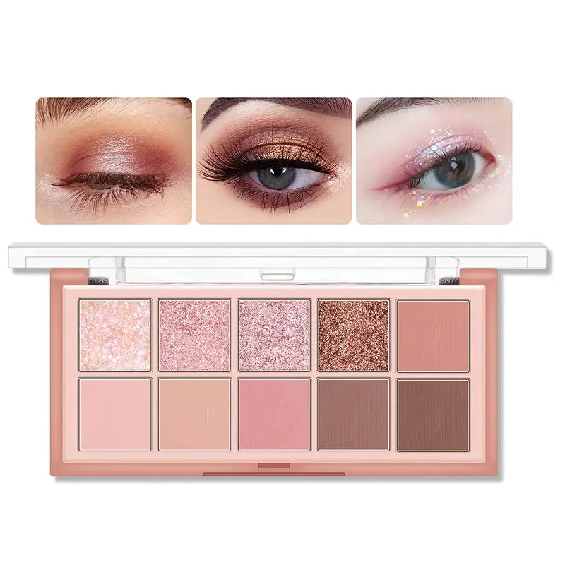 10-Farben-Lidschatten-Palette