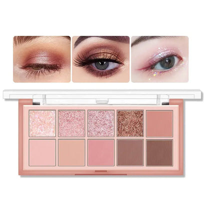 10-Farben-Lidschatten-Palette
