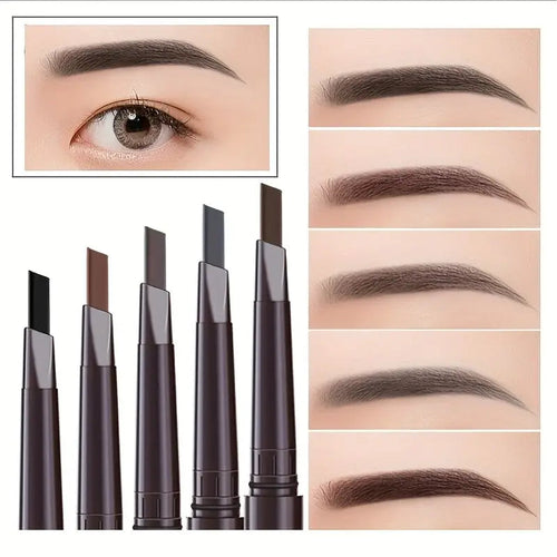 Crayon à sourcils à double embout avec tête triangulaire