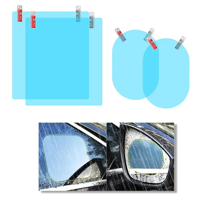 🎁 BUY 1 GET 1 FREE 🎁LAST DAY!  – 4PCS Car Rearview Mirror Rainproof Film – HD Waterproof Anti-Fog Protective Stickers for Clear & Safe Driving