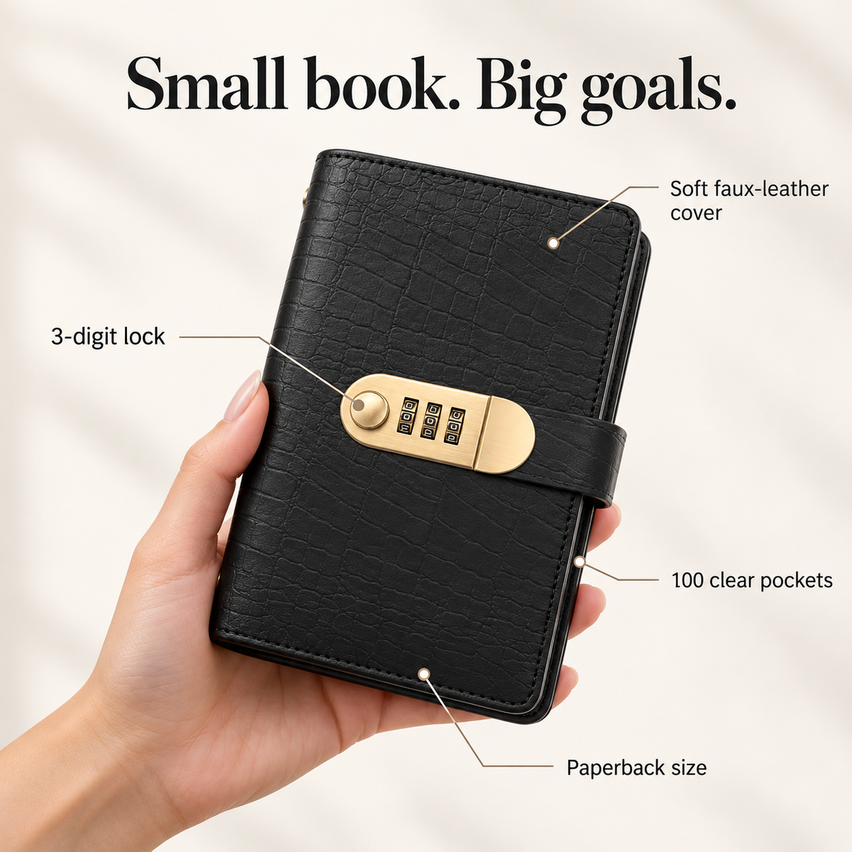 100 Page Lockable Savings Book