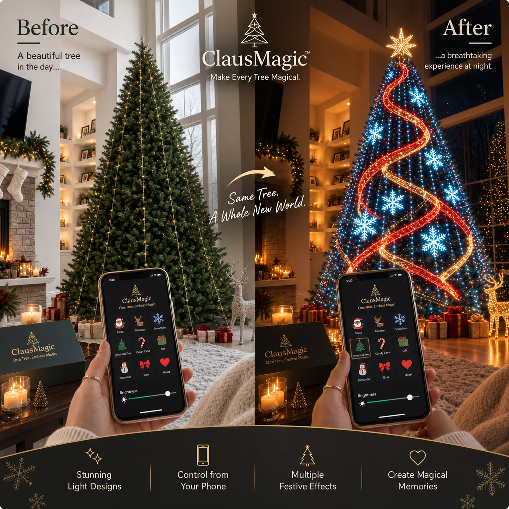Smart Christmas Tree Lights – App-Controlled Animated LED Lights