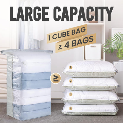 Cream Cube Vacuum Storage Bags