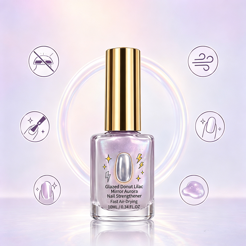🔥 LAST DAY: Buy 1, Get 1 FREE — Lilac Glossy Mirror Nail Strengthener